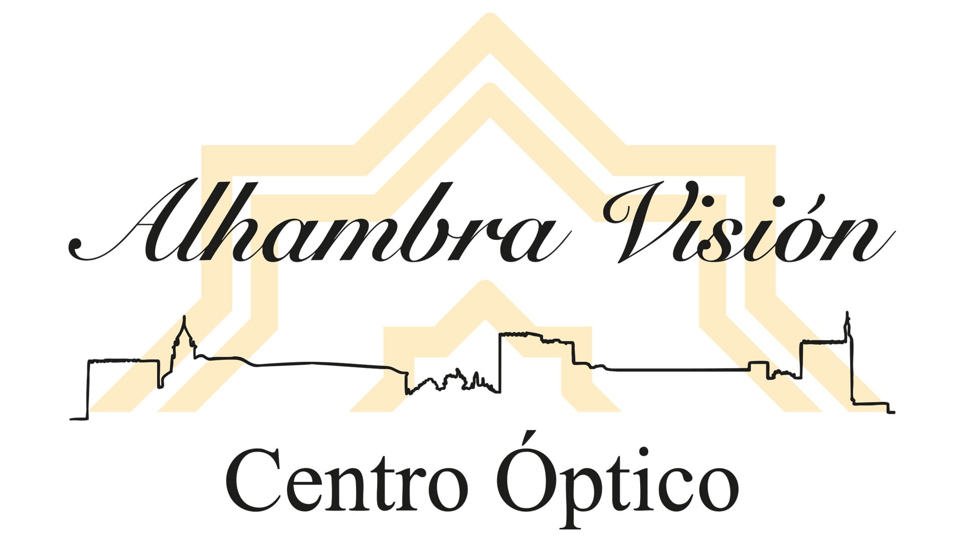 Logo rectangular Alhambra Visión - Centro Óptico